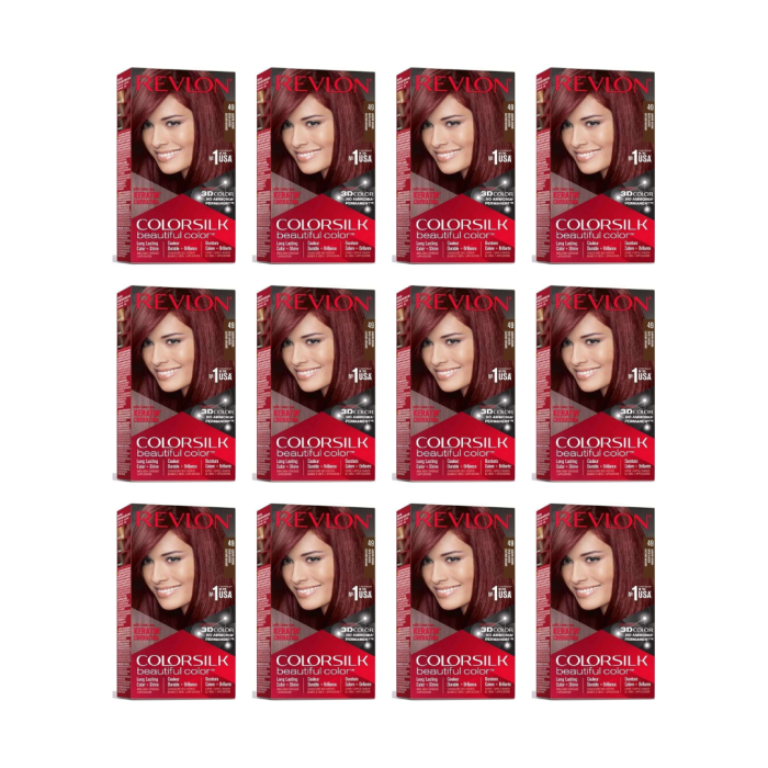Revlon Colorsilk Beautiful Color 49 Auburn Brown - Pack of 12