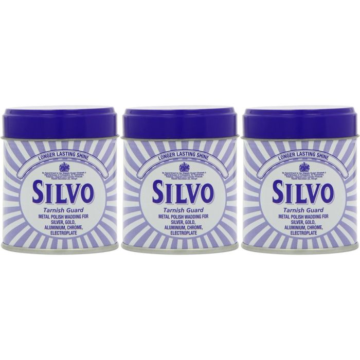 Silvo Tarnish Guard Wadding Metal Polish 75g - Pack of 3
