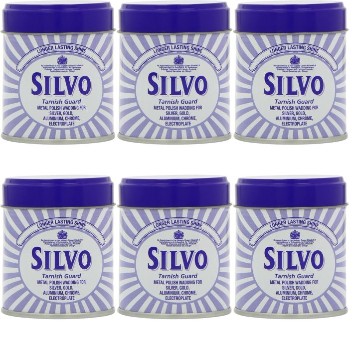 Silvo Tarnish Guard Wadding Metal Polish 75g - Pack of 6