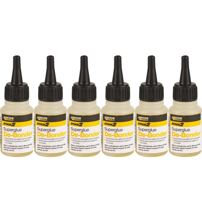 Everbuild Stick 2 SuperGlue De-Bonder 20ML - Pack of 6