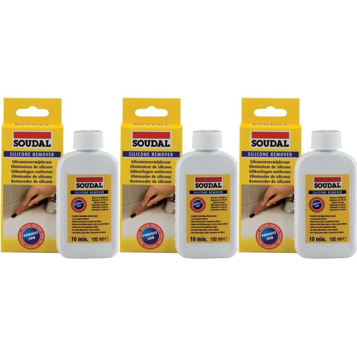 Soudal Silicone Remover White 100ml - Pack of 3