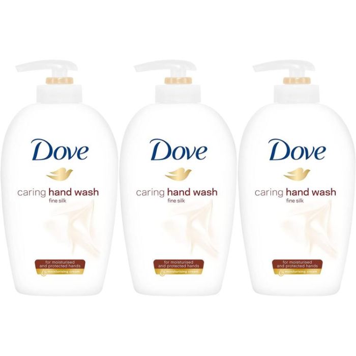 Dove Caring Hand Wash Fine Silk 250ml - Pack of 3