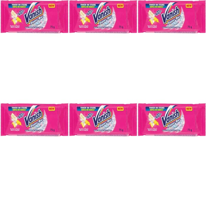 Vanish Stain Remover Bar Super Bar 75g - Pack of 6
