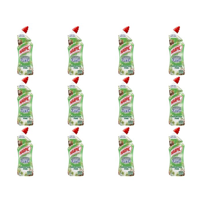 Harpic Active Fresh Toilet Cleaning Gel Mountain Pine 750ml - Pack of 12