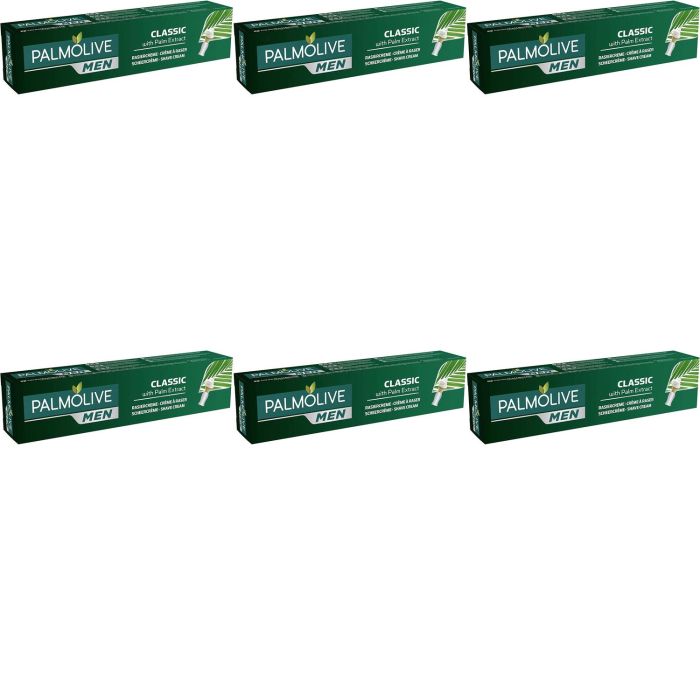Palmolive Classic Lather Shave Cream with Palm Extract 100ml - Pack of 6