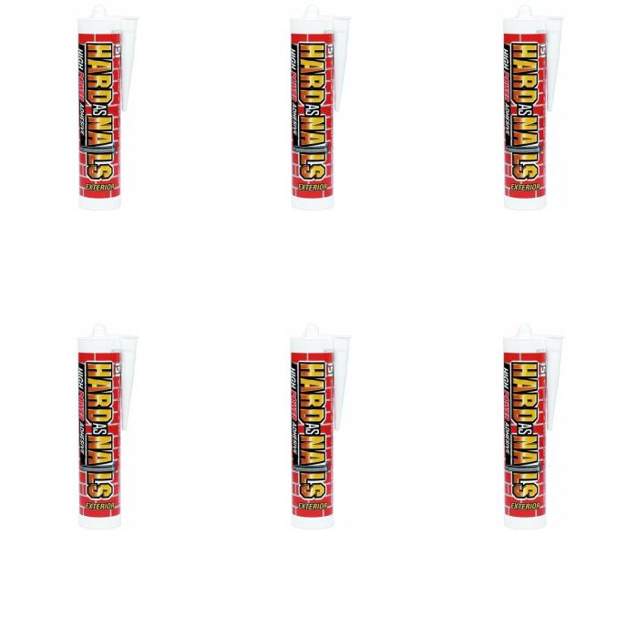151 Hard As Nails Exterior High Power Adhesive Cartridge 280ml - Pack of 6