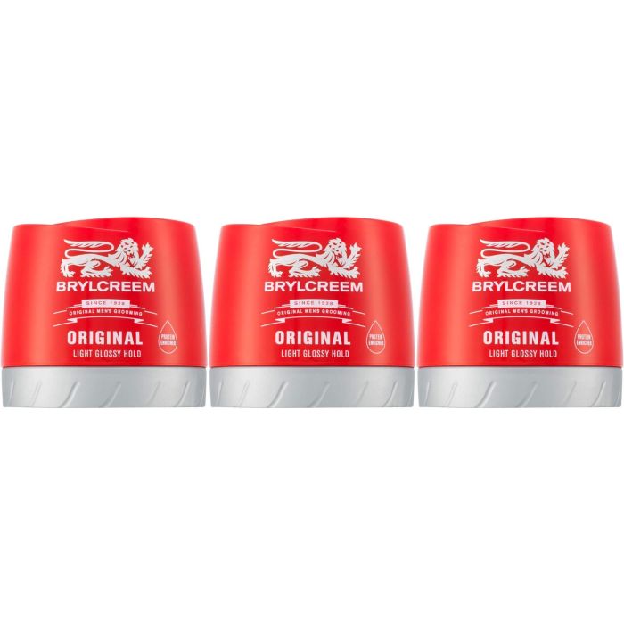 Brylcreem Men's Hair Dressing Cream Original Protein Enriched 150ml - Pack of 3