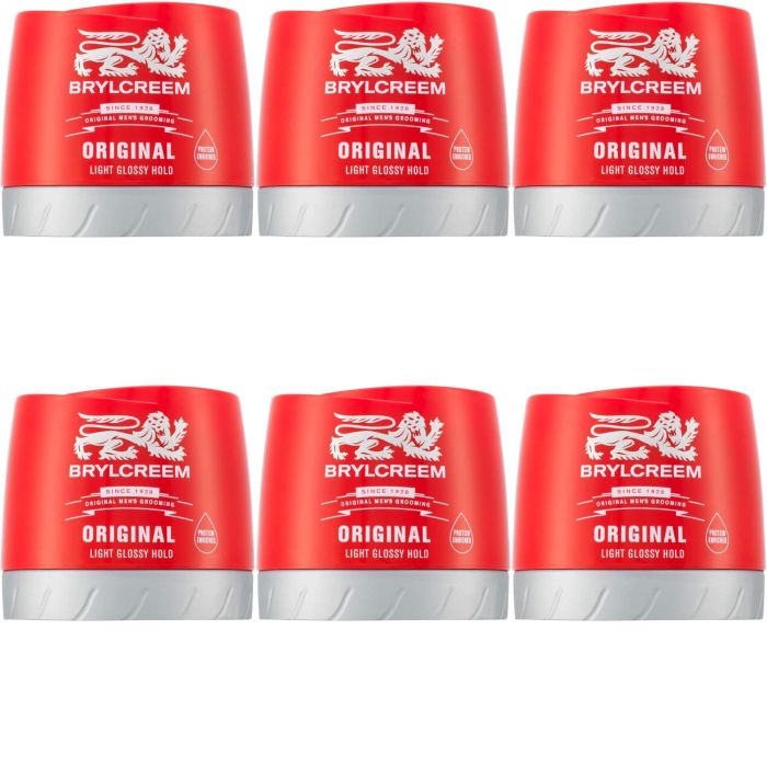 Brylcreem Men's Hair Dressing Cream Original Protein Enriched 150ml - Pack of 6