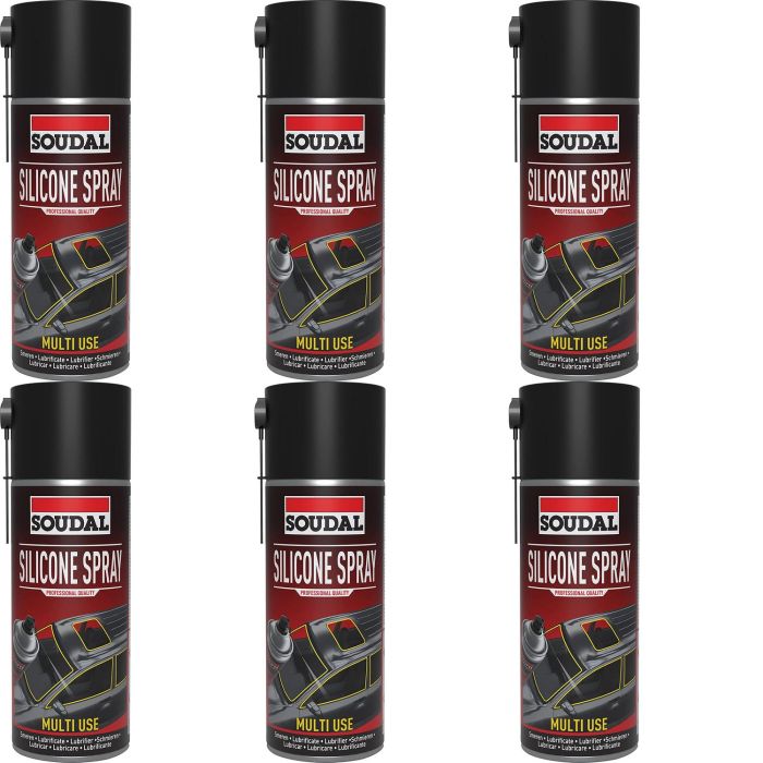 Soudal Multiuse Silicone Spray 400ml - Pack of 6