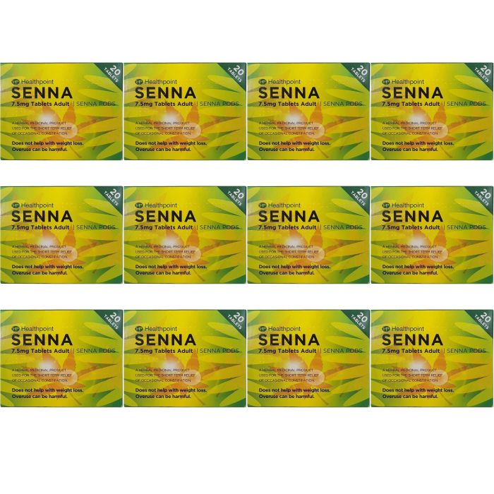 Herbal Senna Tablets Natural Relief 20 Tablets - Pack of 12