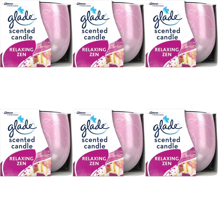 Glade Scented Candle Air Freshener Relaxing Zen 120g - Pack of 6
