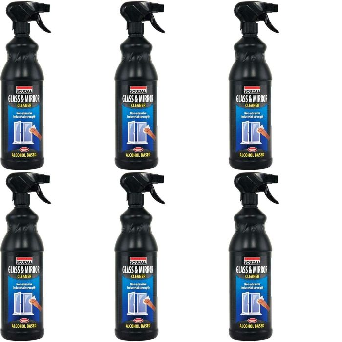 Soudal Glass & Mirror Cleaner 1 Litre - Pack of 6