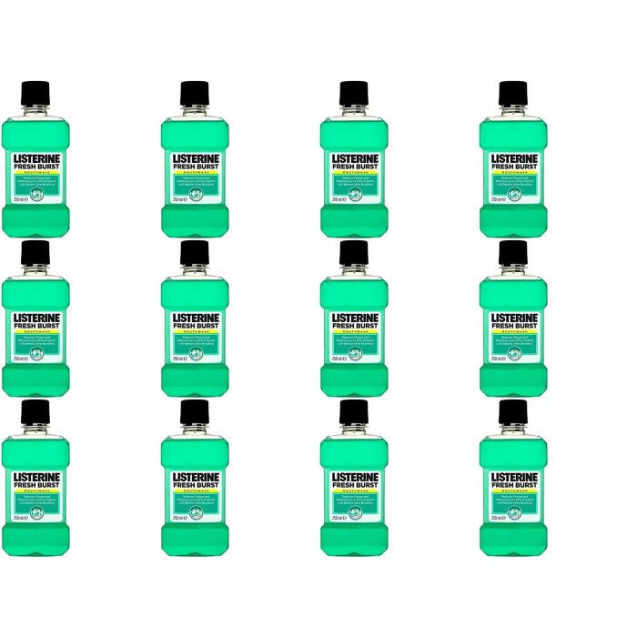 Listerine Fresh Burst Mouthwash 250ml - Pack of 12