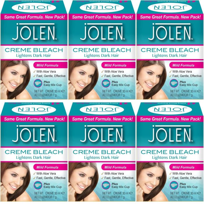Jolen Mild Facial Bleach 30ml - Pack of 6