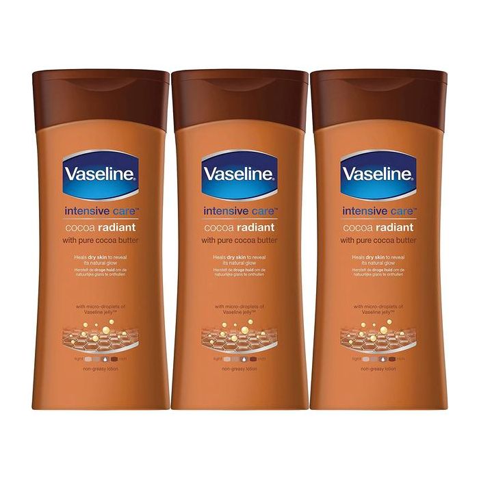 Vaseline Intensive Care Body Lotion Cocoa Radiant 200ml - Pack of 3