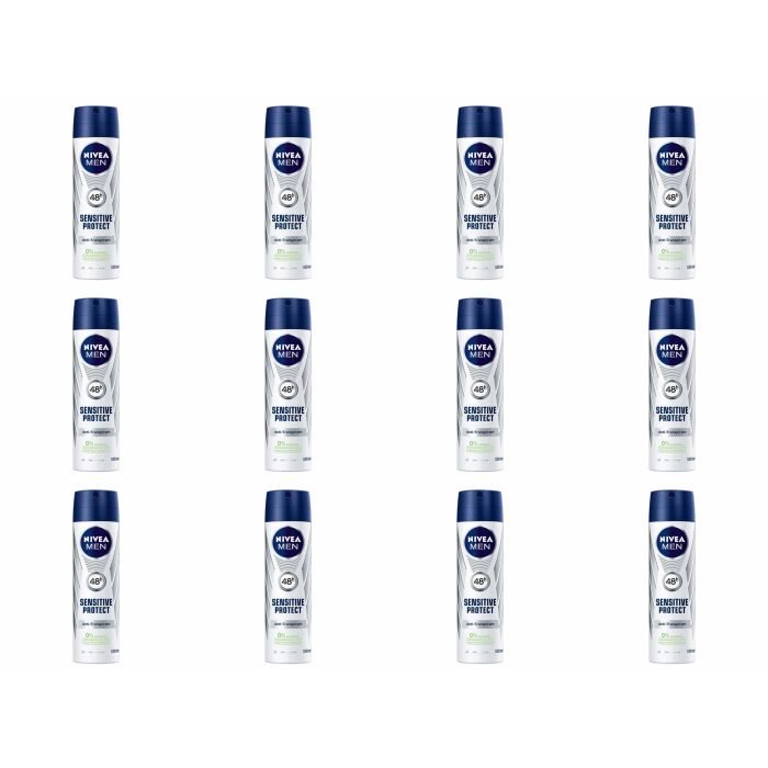 Nivea Men Sensitive Protect Anti-Perspirant Deodorant Spray 150ML - Pack of 12