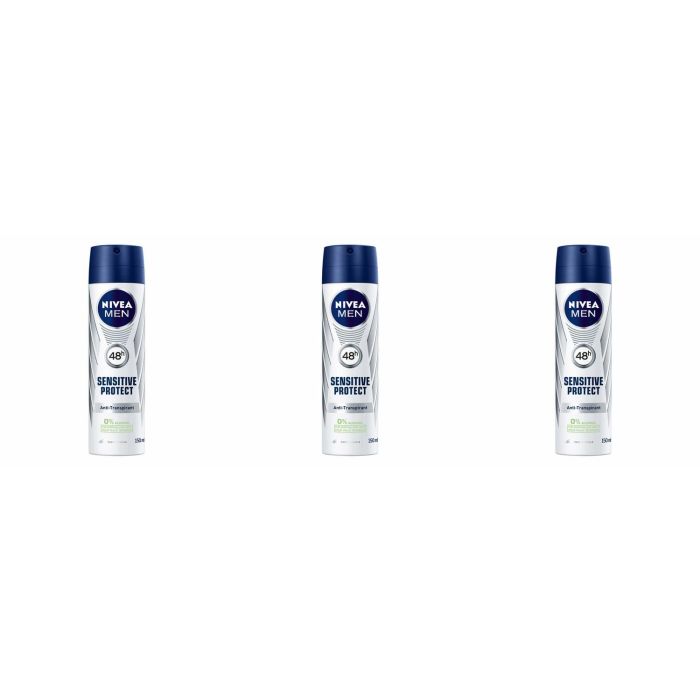 Nivea Men Sensitive Protect Anti-Perspirant Deodorant Spray 150ML - Pack of 3