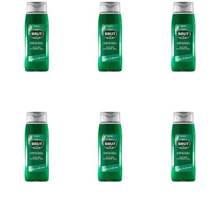 Brut Original ALL-IN-ONE Shower gel for Hair & Body 500ml - Pack of 6