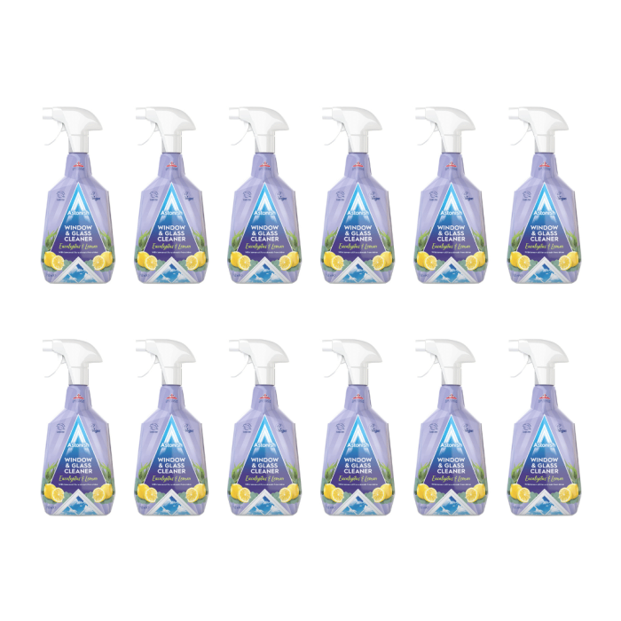 Astonish Window & Glass Cleaner Eucalyptus & Lemon 750ml - Pack of 12