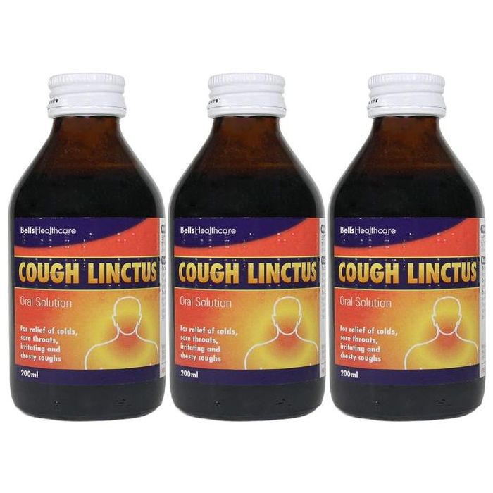 Bell's Healthcare Linctus Cough Syrup Oral Solution 200ml - Pack of 3