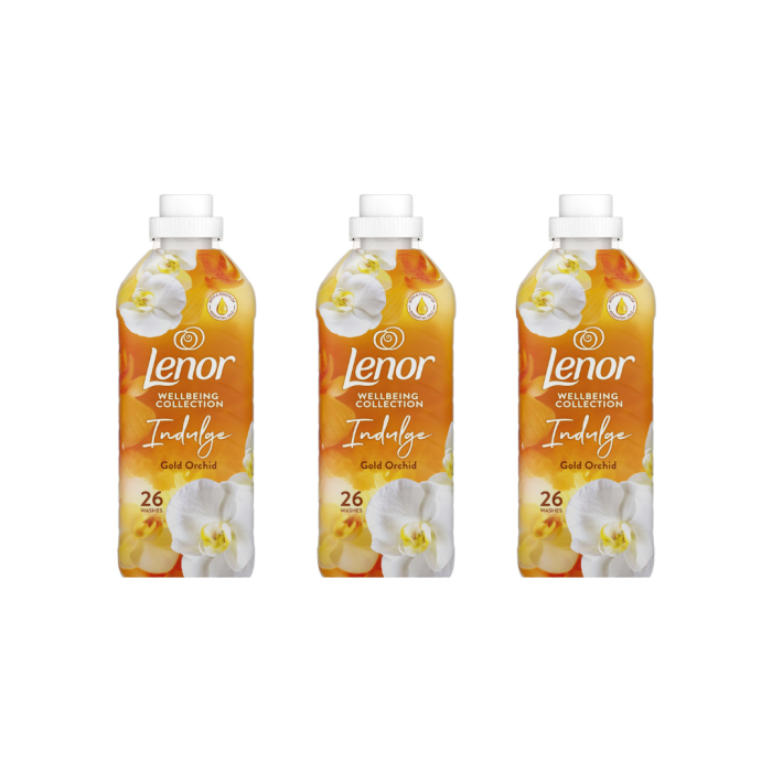 Lenor Fabric Conditioner Gold Orchid 858ml - Pack of 3