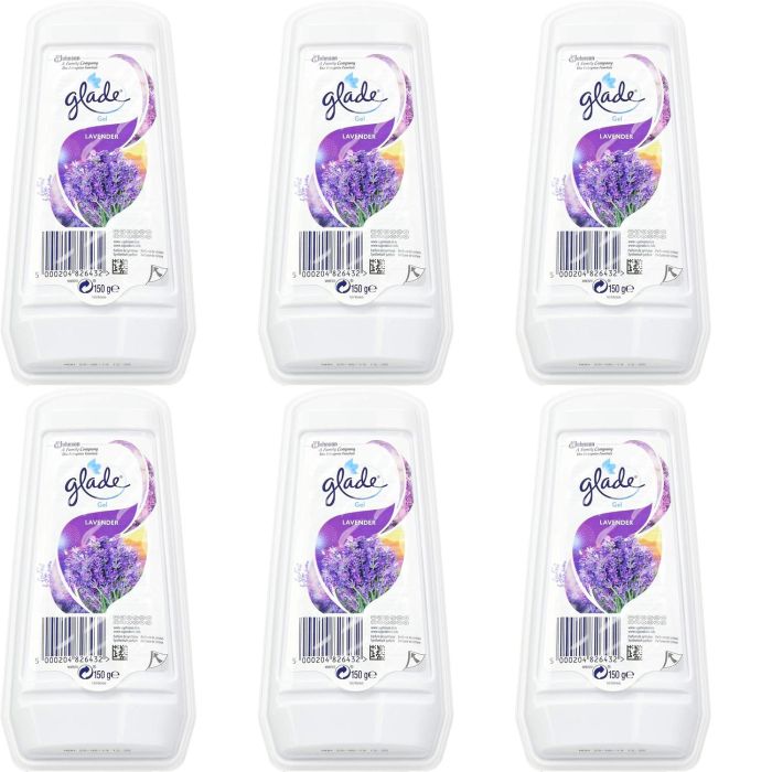 Glade Breeze Solid Gel Air Freshener Lavender Jasmine 150g - Pack of 6