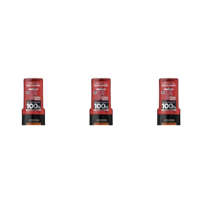Loreal Men Expert Stress Resist Shower Gel 300ml - Pack of 3