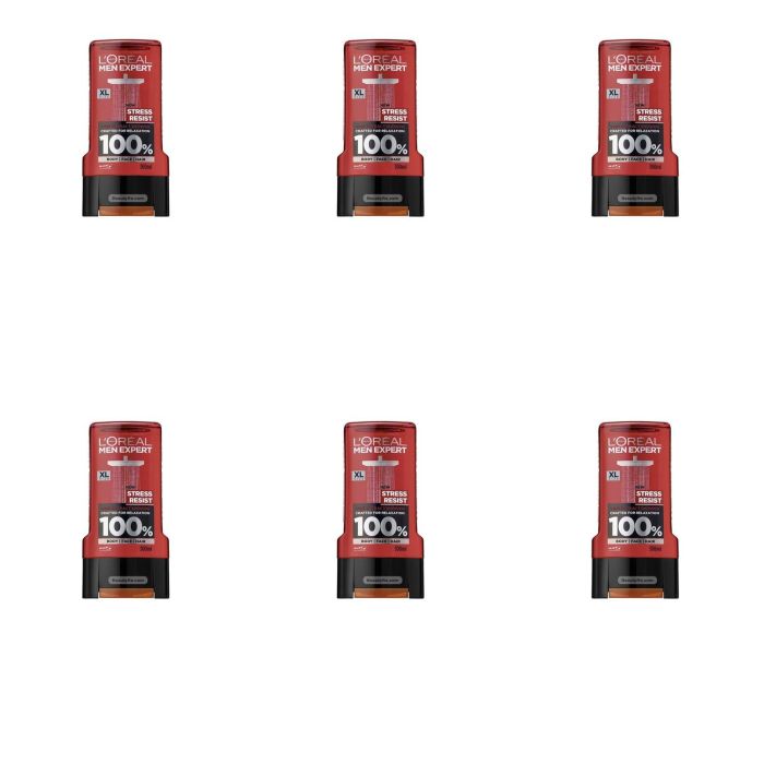 Loreal Men Expert Stress Resist Shower Gel 300ml - Pack of 6