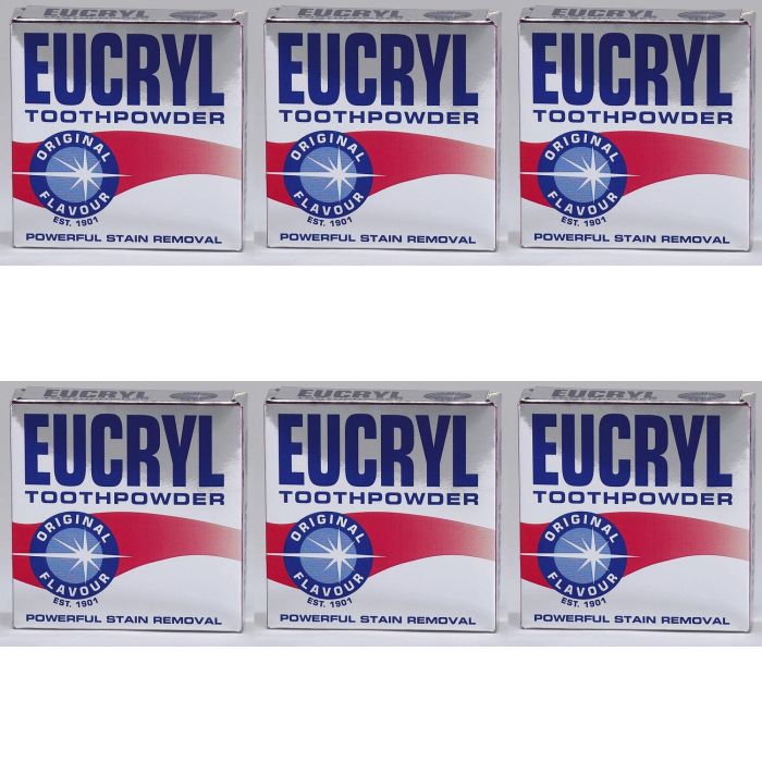 Eucryl Smokers Tooth Powder Original 50g - Pack of 6