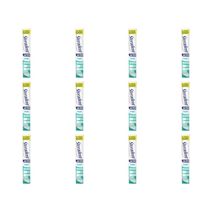Steradent Active Fresh 30 Tablets - Pack of 12