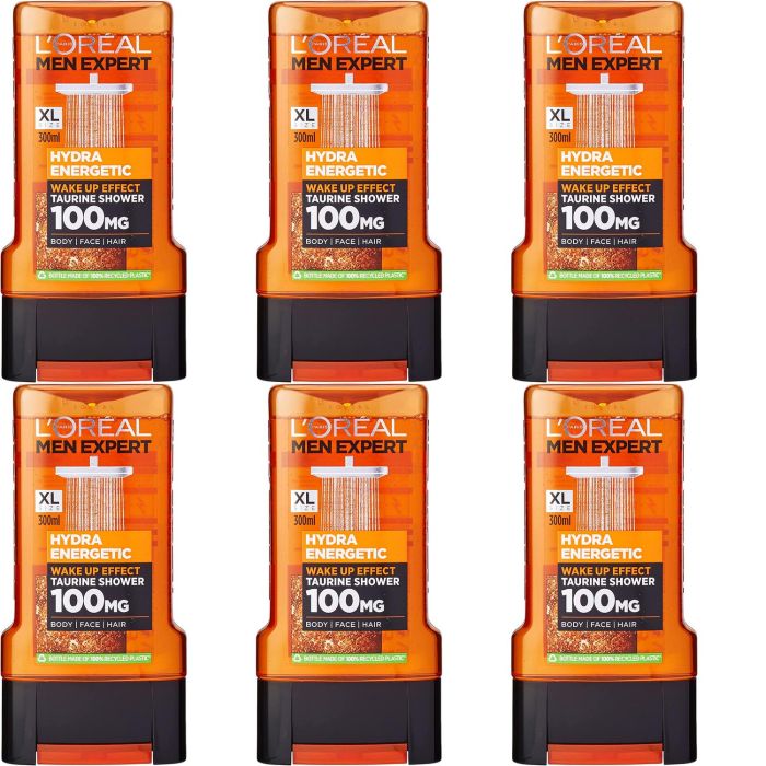 Loreal Men Expert Shower Gel Hydra Energetic 300ml - Pack of 6