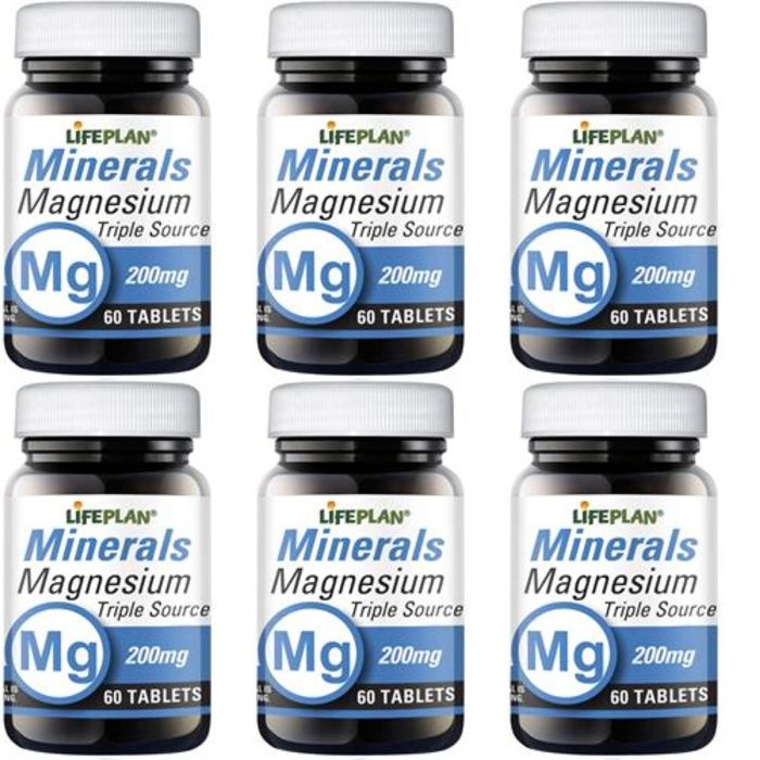 Lifeplan Magnesium Triple Source 200mg 60Tablets - Pack of 6