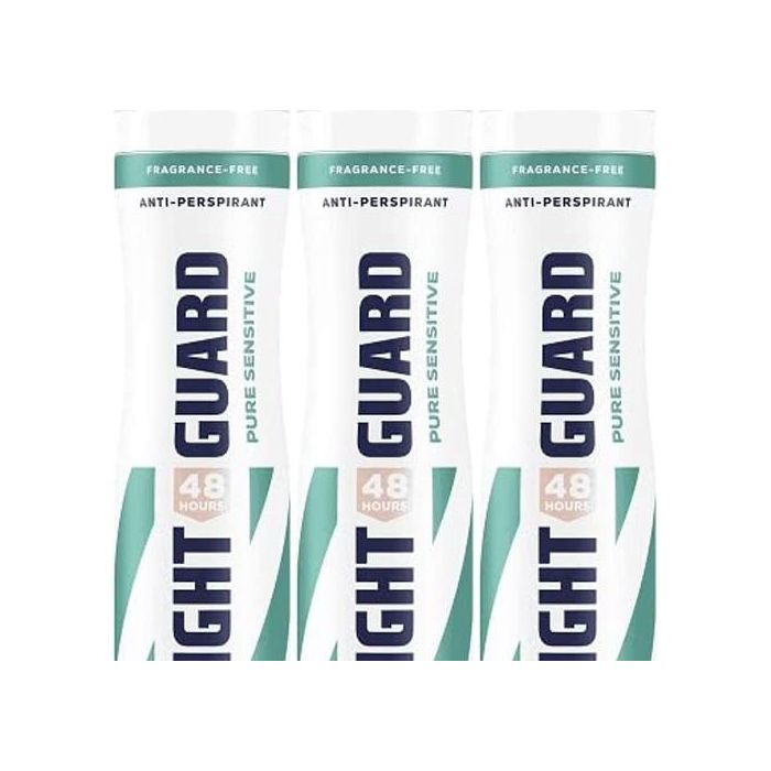 Right Guard Women's Deodorant Pure Sensitive Anti-Perspirant Spray 250ml - Pack of 3