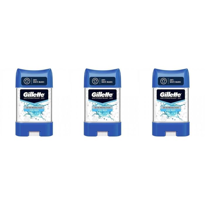 Gillette Clear Gel Cool Wave Deodorant Stick 70ml - Pack of 3