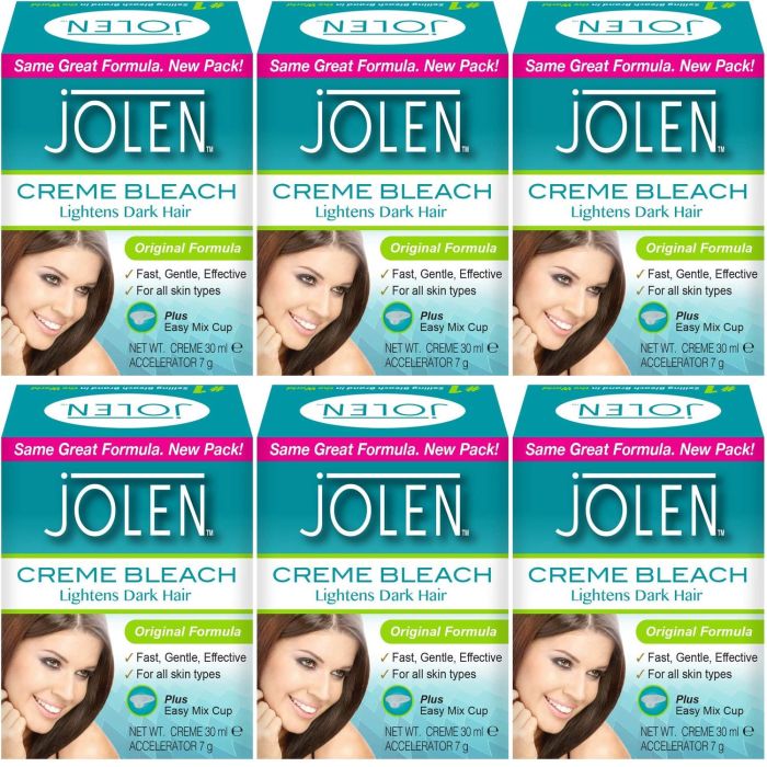 Jolen Creme Bleach Original 30ml - Pack of 6