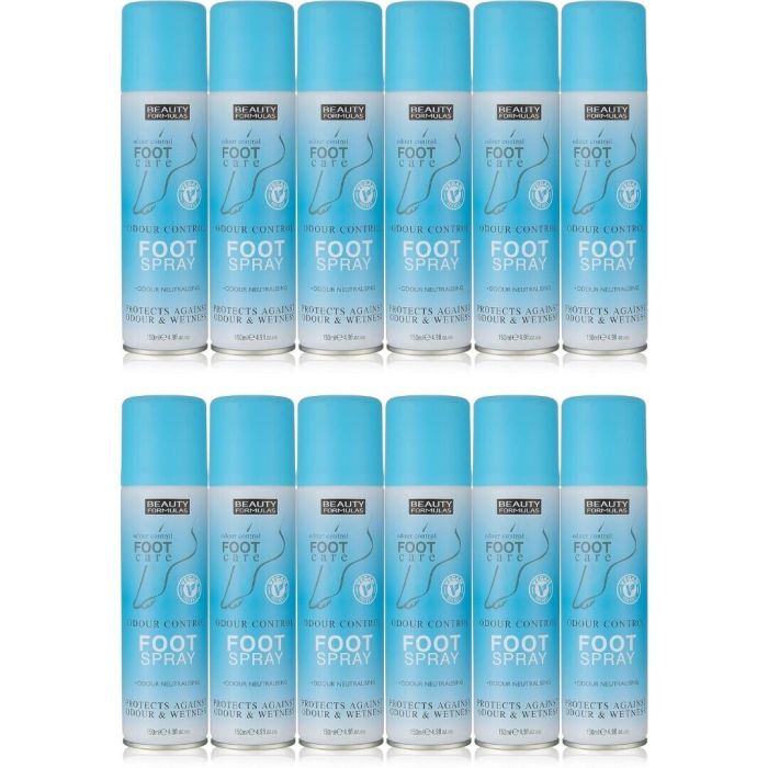 Beauty Formulas Odour Control Foot Care Spray 150ml - Pack of 12