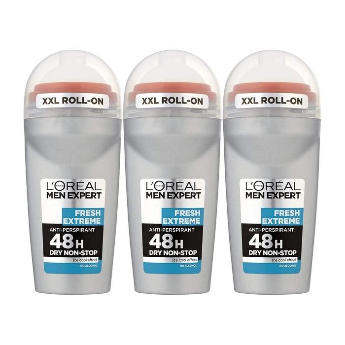 Loreal Men Expert Roll On Fresh Extreme 50ml - Pack of 3