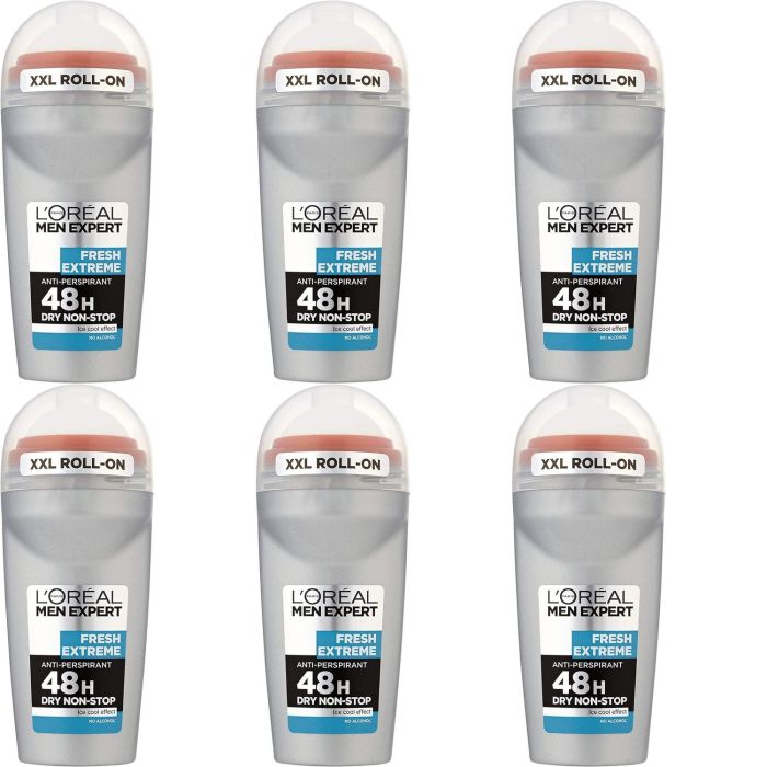 Loreal Men Expert Roll On Fresh Extreme 50ml - Pack of 6