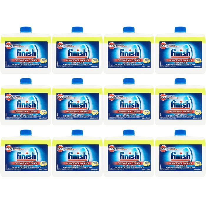 Finish Dishwasher Cleaner Lemon Sparkle 250ml - Pack of 12