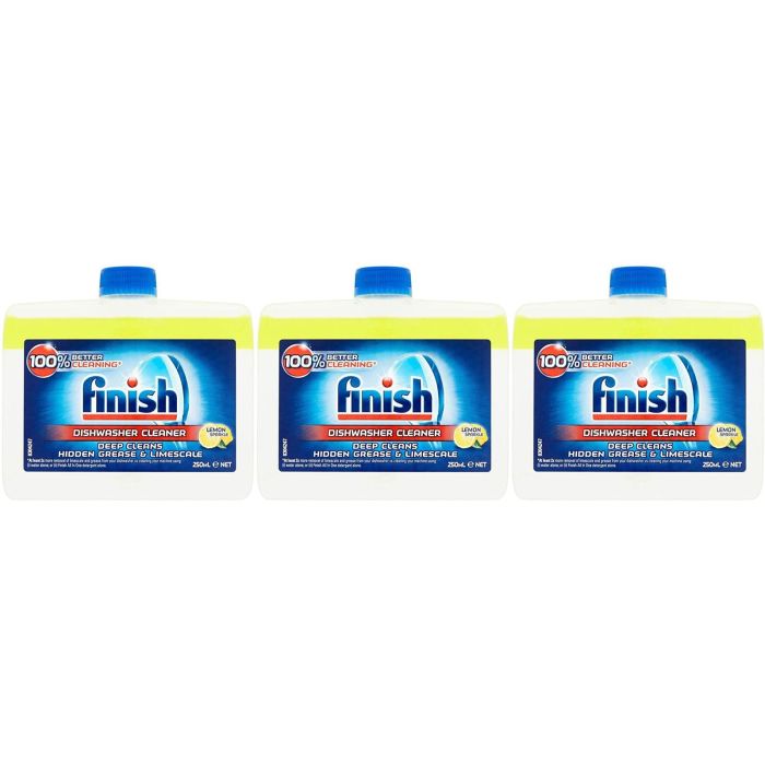 Finish Dishwasher Cleaner Lemon Sparkle 250ml - Pack of 3