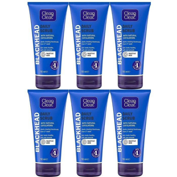 Clean & Clear Blackhead Daily Scrub 150ml - Pack of 6