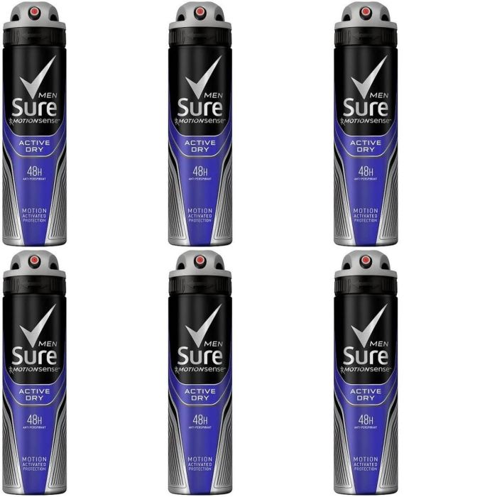 Sure Active Dry Deodorant 150ml - Pack of 6