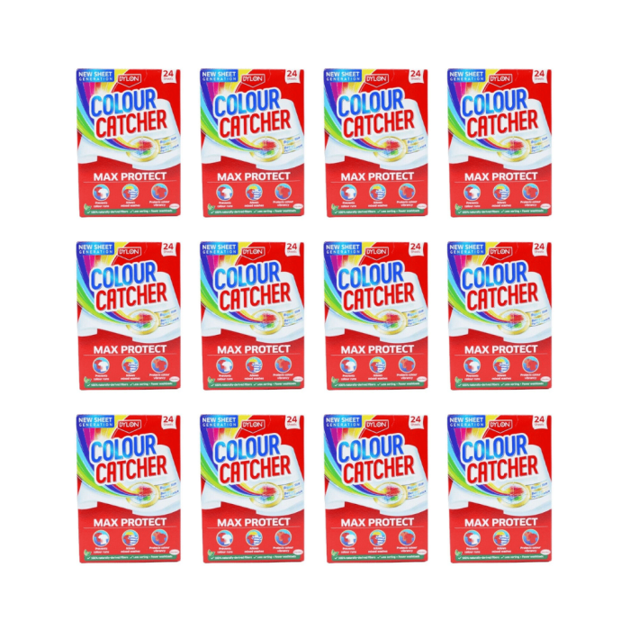 Dylon Colour Catcher Max Protect Laundry Sheets 24 Sheets - Pack of 12