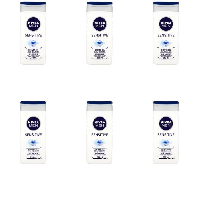 Nivea Men Sensitive Shower Gel 250ml - Pack of 6