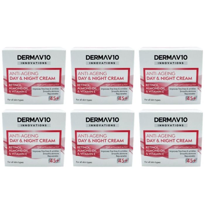 
Derma V10 Day & Night Cream Anti-Ageing with Retinol, Almond Oil & Vitamin E 50ml
