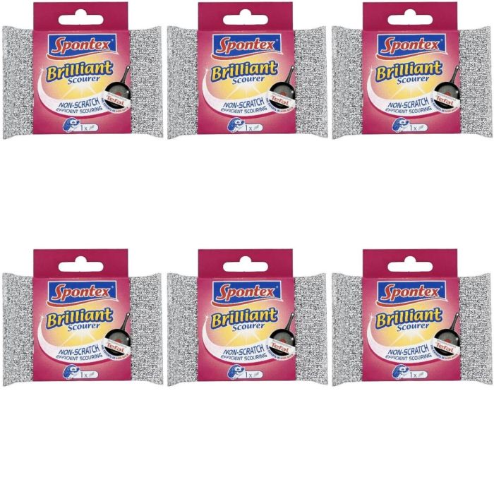 Spontex Brilliant Scourer - Pack of 6
