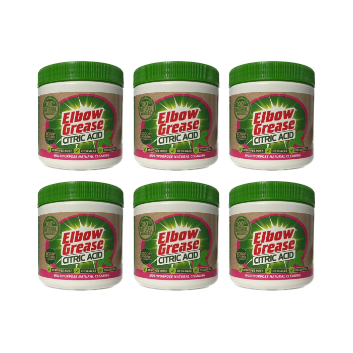 Elbow Grease Citric Acid Limescale Remover 250G - Pack of 6