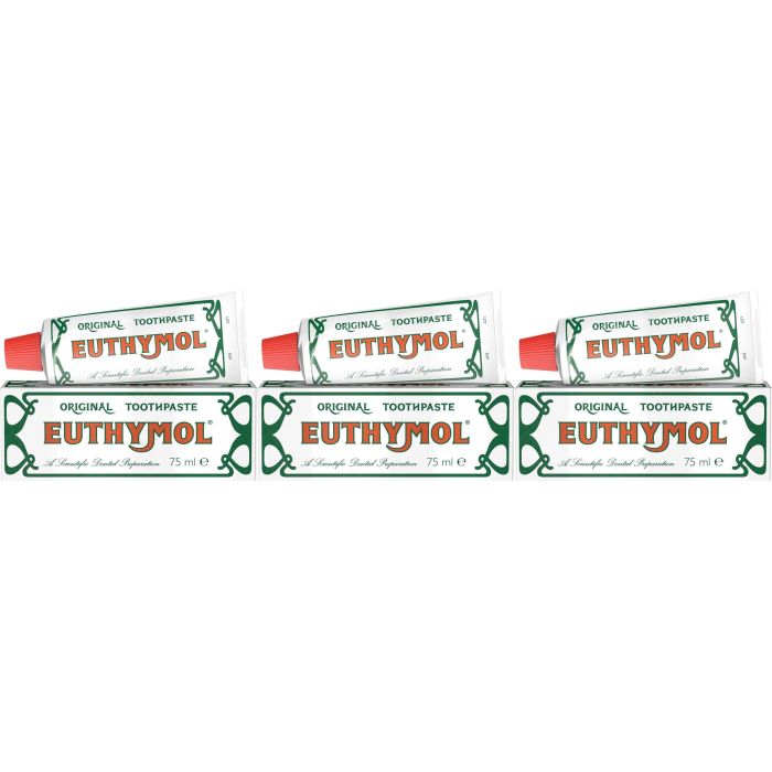 Euthymol Original Toothpaste 75ml - Pack of 3