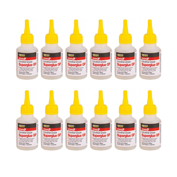 Everbuild Stick 2 Industrial Grade Superglue 50g - Pack of 12