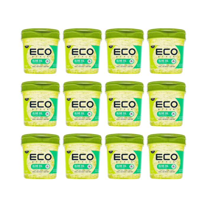 ECO Style Styling Gel Olive Oil Max Hold 236ml - Pack of 12